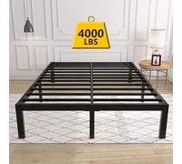 yookare 35,6 cm, 1814,4 kg, supporto per carichi pesanti, base per letto/base per materasso/sostituzione molle, piattaforma in acciaio/facile da montare/con spazio di archiviazione/senza rumore, Queen