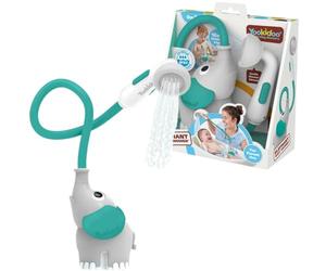 Yookidoo - Doccetta da bagno elefante grigio e verde - giocattolo bagno per bambini - gioco bagno e doccia risveglio dei sensi - Tubo per aspergatore giocattolo da bagno per bambini - regalo per