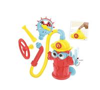 Yookidoo - Hydrant Freddy! Spray 'N' Sprinkle, Giocattolo da Bagno Interattivo a Batteria, Stimola il Gioco di Ruolo, Include 4 Accessori da Pompieri, per Bambini da 3-6 Anni