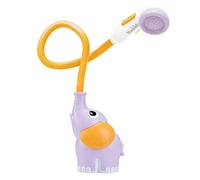 Yookidoo Soffione doccia per bagnetto, a forma di elefante, con pompa dell'acqua e beccuccio per il bagagliaio, per neonati nella vasca o nel lavandino (viola)