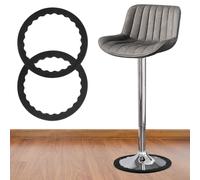 Yooler Confezione da 2 anelli protettivi per gambe per sgabelli da bar, 37-42 cm gommini per sedie rotondi, in silicone antiscivolo, protezione per gambe delle sedie, anelli in gomma antiscivolo