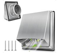 Yooler Griglia di ventilazione Ø 150 mm, in acciaio inox, cappa di scarico, griglia di ventilazione con griglia di protezione dagli insetti, griglia di protezione dalle intemperie per tubo VMC e