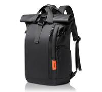 Yooler Zaino da uomo, 28 l, impermeabile, zaino da donna con scomparto per laptop, zaino da viaggio, grande per scuola, ciclismo, tempo libero, viaggi, business, sport, colore nero, Nero , L, tempo