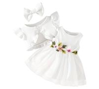 Yoolhamy Bambina Vestito e Cardigan Set Manica Lunga Cotone Principessa Tutu Abiti con Cappotto Outfit per Bambine