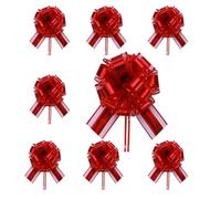 Yoolhamy Fiocchi Grandi per Confezioni Regalo, 8 Fiocchi Rossi da 15,2 cm, per Confezioni Regalo per Matrimoni, San Valentino, Natale, Compleanni, Decorazioni Regalo