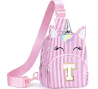 YOOLIFE Borsa a tracolla con lettere e unicorno, idea regalo per ragazze, 3, 4, 5, 6, 7, 8, 9, 10, 11, 12, 13, 14, 15 anni, idea regalo per donne, fidanzate, sorelle, Colore: rosa., T