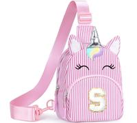 YOOLIFE Borsa a tracolla con lettere e unicorno, idea regalo per ragazze, 3, 4, 5, 6, 7, 8, 9, 10, 11, 12, 13, 14, 15 anni, idea regalo per donne, fidanzate, sorelle, Colore: rosa., S