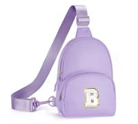 YOOLIFE Borsa a tracolla per bambine, borsa a tracolla, borsa a tracolla, borsa a tracolla, borsa a tracolla, borsellino, regalo per ragazze, bambini, adolescenti, Lilla, B, Classico