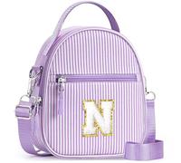 YOOLIFE Borsa regalo per bambine da 3 4 5 6 7 8 9 10 11 12 anni - Borsa a tracolla per bambini con lettere, regalo di compleanno per adolescenti, sorelle, nipote, Lilla, N