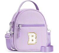 YOOLIFE Borsa regalo per bambine da 3 4 5 6 7 8 9 10 11 12 anni - Borsa a tracolla per bambini con lettere, regalo di compleanno per adolescenti, sorelle, nipote, Lilla, B