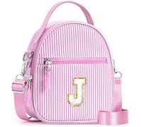 YOOLIFE Borsa regalo per bambine da 3 4 5 6 7 8 9 10 11 12 anni - Borsa a tracolla per bambini con lettere, regalo di compleanno per adolescenti, sorelle, nipote, Colore: rosa., J