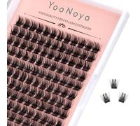 YOONOYA Ciglia Finte Ciuffetti 144 Pcs 12mm Mix D Curl Mixed Ciuffetti Extension Ciglia Fai Da Te Ciglia Finte Naturali per Uso Personale a Casa (QD-12mm)