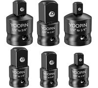 YOOPIN Set di 6 adattatori e riduttori, 1/2", 1/4", 3/8", diversi adattatori a bussola per chiave dinamometrica, cricchetto