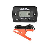 Yooreal Contagiri Contaore Digitale con Clip, Batteria Sostituibile, Impermeabile per Guida Tosaerba Decespugliatore Generatore Compressore d'Aria Scooter Motosega Pit Bike Paramotore Go Kart…