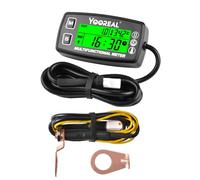 Yooreal Contaore Digitale e Contagiri, Indicatore di Temperatura del Motore, Display Retroilluminato, Impermeabile per Scooter Mini Moto Moto Trattorino Generatore Autocarro con cassone Ribaltabile