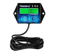 Yooreal Contaore tachimetrico retroilluminato digitale, ore azzerabili, motore a batteria sostituibile per tosaerba generatore motosega motore fuoribordo spazzaneve Attrezzatura alimentata a gas