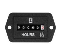 Yooreal DC 6-80V Contaore meccanico Manometro, senza contaore a batteria, impermeabile per motore diesel trattore generatore Inverter Barca RV Zero Tosaerba Spazzaneve (DC 6-80V)
