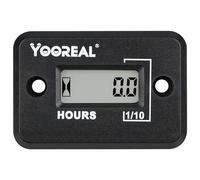 Yooreal Digital Contaore Inductive Hour Meter impermeabile IP68, funziona su vari di 2/4 tempi ZTR/Riding tosaerba Terra Trimmer UTV Brush Cutter Trattore ATV Barca fuoribordo Motorcycle.