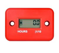 Yooreal Digital Contaore Inductive Hour Meter impermeabile IP68, funziona su vari di ZTR/Riding tosaerba Terra Trimmer UTV Brush Cutter Trattore ATV Barca fuoribordo Motorcycle. (HM006A Rosso)