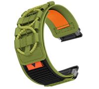 YOOSIDE Cinturino in nylon leggero per Garmin Fenix 8 47 mm/epix Pro 47 mm/Instinct 3 45 mm, cinturino tattico militare sportivo per Fenix 7/6/5, QuickFit 22, Nylon, Nessuna pietra preziosa