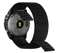 YOOSIDE Cinturino orologio in nylon con gancio e anello per Garmin Fenix 6X / Fenix 5X / Enduro, 26mm Polsino sportivo ultraleggero ad asciugatura rapida per Fenix 6X Pro/Sapphire,Fenix 3 (Nero)