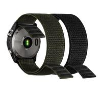 YOOSIDE Cinturino orologio in nylon con gancio e anello per Garmin Fenix 6X / Fenix 5X / Enduro, 26mm Polsino sportivo ultraleggero ad asciugatura rapida per Fenix 6X Pro/Sapphire,Fenix 3 (Nero Verde)