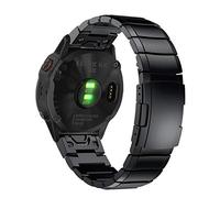 YOOSIDE Quick Fit Cinturino per Fenix 5X/Fenix 6X, 26mm Cinturino in acciaio inossidabile con fibbia di sicurezza per Garmin Fenix 5X/5X Plus,Fenix 3, D2 Charlie,Tactix Bravo, Nero