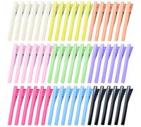 Yoosit Confezione da 54 fermagli per capelli a coccodrillo placcati in colori pastello da 5,8 cm, fermagli per capelli piccoli a becco d'anatra, fermagli per capelli sottili per donne