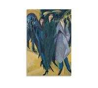 YOOSONG Poster con stampa artistica da parete con immagine di Ernst Ludwig Kirchner, donne in strada, stampa artistica da parete su tela, decorazione per la casa, 30 x 45 cm