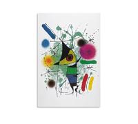 YOOSONG Poster da parete con stampa astratta della pittrice catalana surrealista Joan Miro il cantante, decorazione artistica da parete per la stanza, 50 x 75 cm