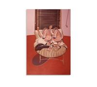 YOOSONG Poster su tela con immagine di Francis Bacon, due figure sdraiate su un letto con assistenti, decorazione artistica da parete, poster decorativo per la casa, 20 x 30 cm