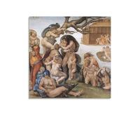 YOOSONG Poster su tela con pittori rinascimentali italiani Michelangelo, The Flood in Detail, poster artistico da parete per soggiorno e soggiorno, 60 x 60 cm