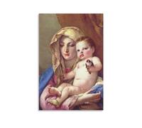 YOOSONG Poster su tela con stampa artistica da parete con pittori barocchi italiani Giovanni Battista, Tiepolo, Madonna, 20 x 30 cm