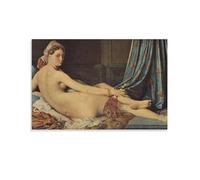 YOOSONG Poster su tela di Jean-Auguste-Dominique Ingres The Grand Odalisque, poster da parete, decorazione per la stanza, 40 x 60 cm
