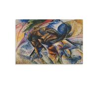 YOOSONG Umberto Boccioni Il dinamismo del ciclista poster artistico su tela, stampa artistica da parete moderna poster decorativo per la famiglia (40 x 60 cm)