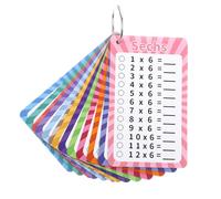 Yoosso 1 x 1 carte educative, gioco monouso, 1 x 1, gioco di apprendimento scolastico, regalo giochi dai 5 anni in su, per imparare a calcolare (13 fogli)