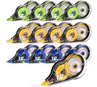Yoosso 12 Pezzi Bianchetto a Nastro 12m x 5 mm Correttore a Nastro Scolorina