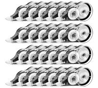 Yoosso 24 Pezzi Bianchetto a Nastro, 12m x 5 mm Correttore a Nastro Scolorina Nastro Correction Tape con Cappuccio Protettivo per Bambini Studenti Ufficio Scuola Casa (Nero)