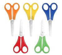 Yoosso 5 forbici per bambino, scuola 1° grado, suddivisione in cm per mancini, 5 colori