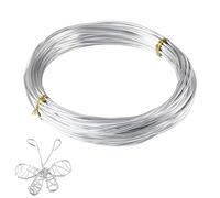Yoosso Filo Di Alluminio 2 Mm x 15 M Per Bigiotteria E Artigianato, Argento | Alluminio Flessibile E Modellabile, Antiruggine, Mantiene La Forma, Per Gioielli, Decorazioni E Composizioni Floreali