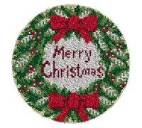 YOOTOM Tappeto Annodare Fai Da Te,Set di Tappeti da Ricamo Natale,Cuscini Decorativi fai-da-te,Tappetino a gancio,Christmas Latch Hook Rug Kits 50x38cm