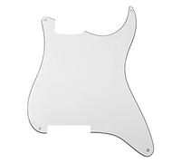 Yootones - 1 battipenna a 4 fori Strat in bianco per piastra antigraffio compatibile con Fender Stratocaster Strat parte per chitarra elettrica (3 strati bianchi)