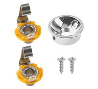 Yootones - 1 set di 1/4" per chitarra elettrica Electrosocket Jack Plate e chitarra mono jack compatibile con Telecaster chitarra elettrica (argento)