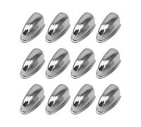 Yootones - 12 ganci per rullante in metallo, compatibili con grancassa, accessori di ricambio per percussioni (argento)