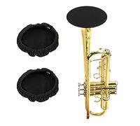 Yootones - 2 coperture per campanello per sassofono contralto/tromba da 11,2 a 13,5 cm, accessori per strumenti musicali in ottone (nero)