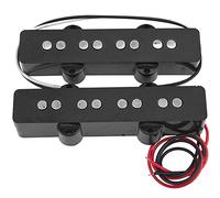 Yootones 2 pezzi 4 corde JB Bass Pickup Part Open Style Neck Compatibile con 4 corde basso elettrico, Squier Affinity PJ Bass (Sliver)