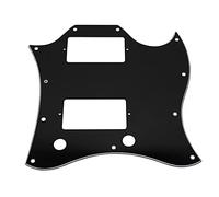 Yootones 3Ply Bianco Chitarra Scratch Plate Full Face per SG Standard Style Guitar Pickguard (3Ply Nero)