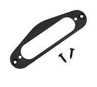 Yootones - Anello di montaggio per pickup a bobina singola con viti per chitarra Fender Stratocaster Strat (nero)
