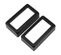 Yootones - Coperture aperte in ottone per pickup humbucker per chitarra elettrica, 2 pezzi, accessori (nero)