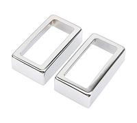 Yootones - Coperture per pickup Humbucker, in ottone, 2 pezzi, compatibili con accessori per chitarra elettrica (argento)